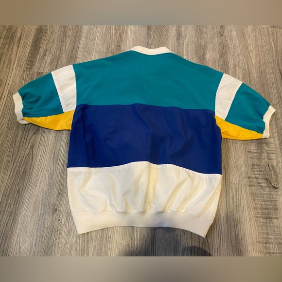 Vintage Pierre Cardin Polo Shirt T Shirt Small 80s Teal Size Medium - Picture 2 of 6